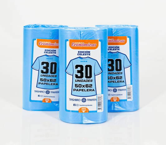 Bolsas para Residuos CELESTE – Solubol Papelera 50x62 · Caja 35 rollos x 30 bolsas