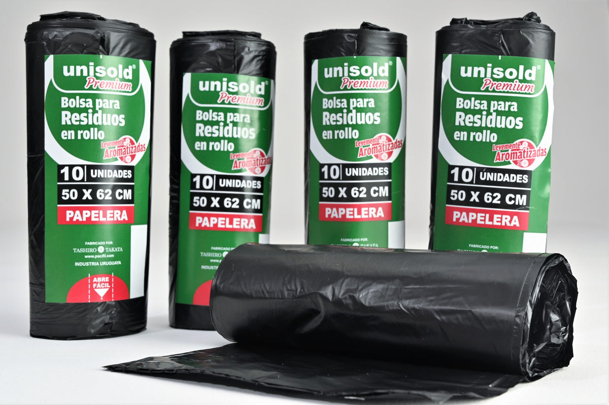 Bolsas para Residuos NEGRA – Unisold Premium Papelera 50x62 · Caja 70 rollos x 10 bolsas
