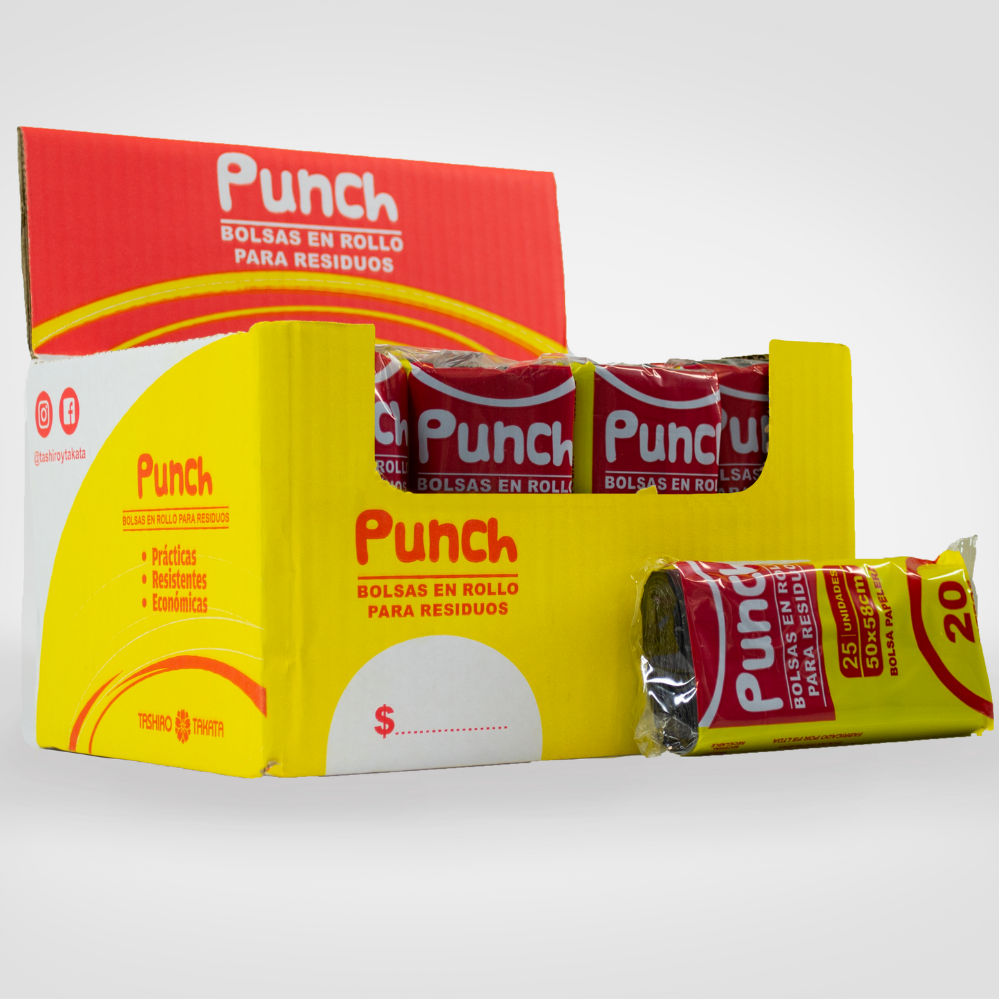 Bolsas para Residuos. SUPER Económicas. Medida 50x58 centímetros. Caja de 20 rollos x 25 bolsas.