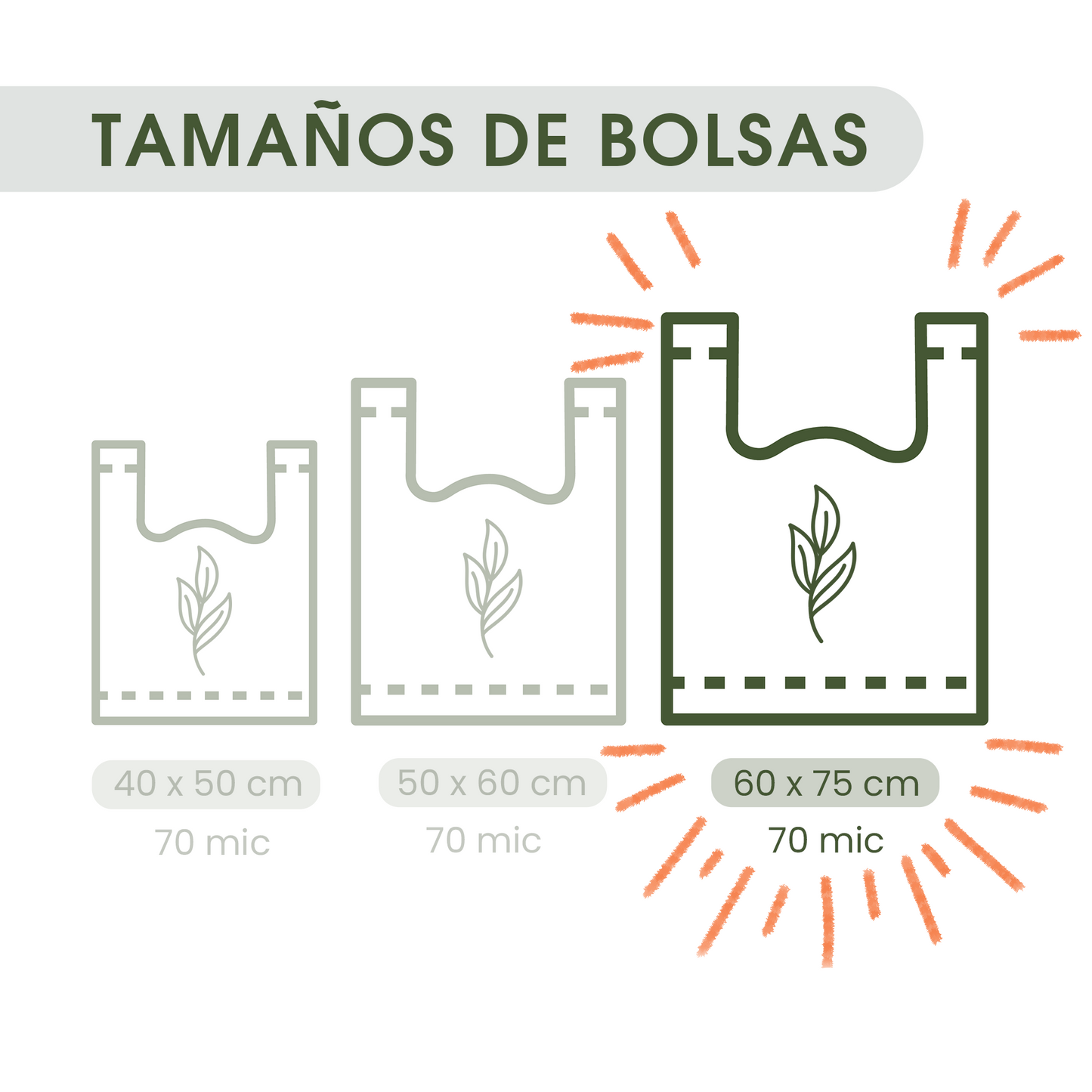 Bolsas Tipo Camiseta Recicladas Aprobadas por Ley - Paquete de 1.000 Unid