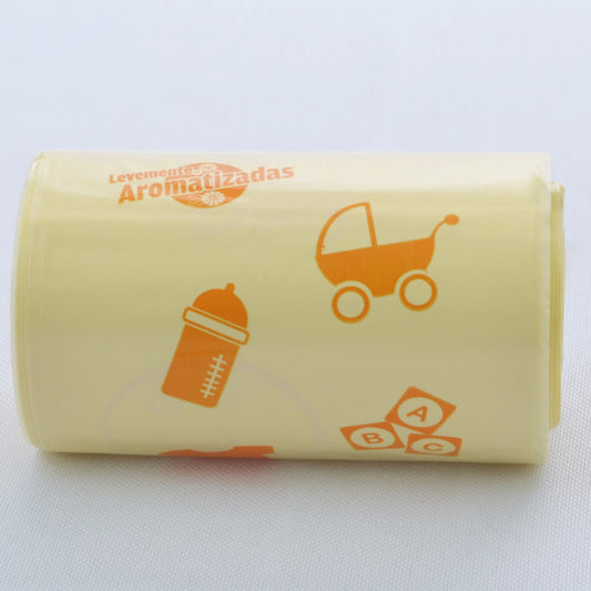 Rollo de bolsas de residuos para pañales de bebé