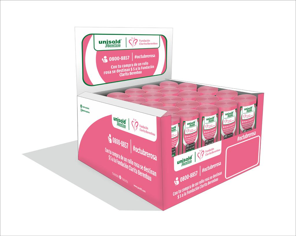 Bolsas Para Residuos ROSA. Caja de 30 Rollos X 30 Bolsas - Medida 50x62 centímetros.
