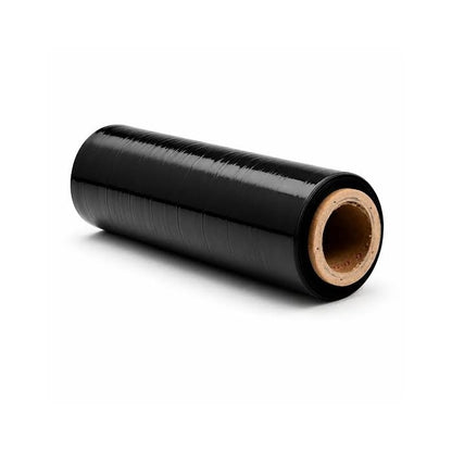 Bobina de film stretch negro con cono de cartón