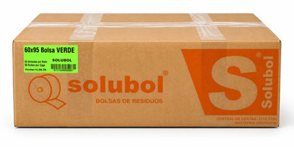 Bolsas para Residuos VERDE – Solubol Verduras 60x95 · Caja 30 rollos x 20 bolsas