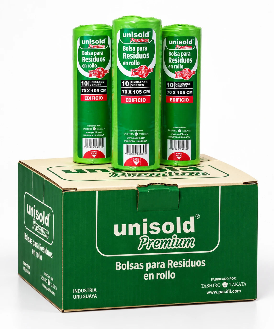 Bolsas para Residuos VERDE – Unisold Premium Edificio 70x105