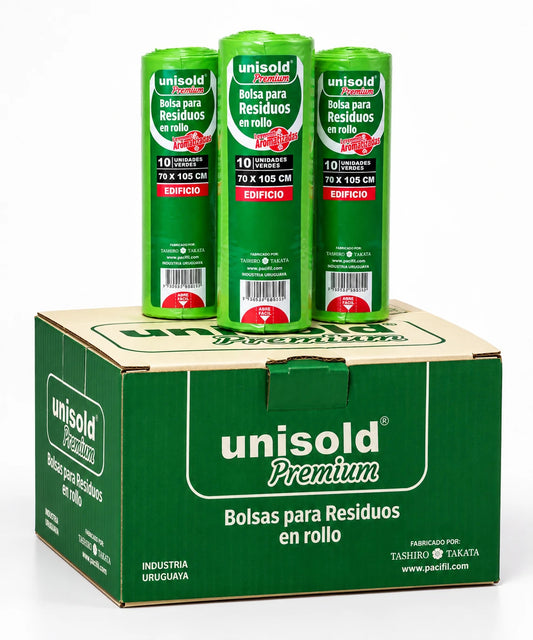 Bolsas para Residuos VERDE – Unisold Premium Edificio 70x105