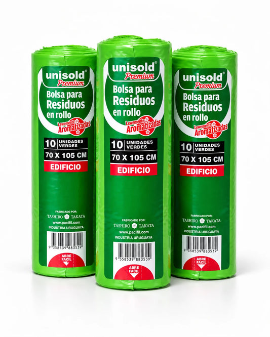 Bolsas para Residuos VERDE – Unisold Premium Edificio 70x105