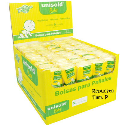 Rollo de bolsas de residuos para pañales de bebé