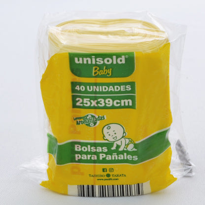 Rollo de bolsas de residuos para pañales de bebé